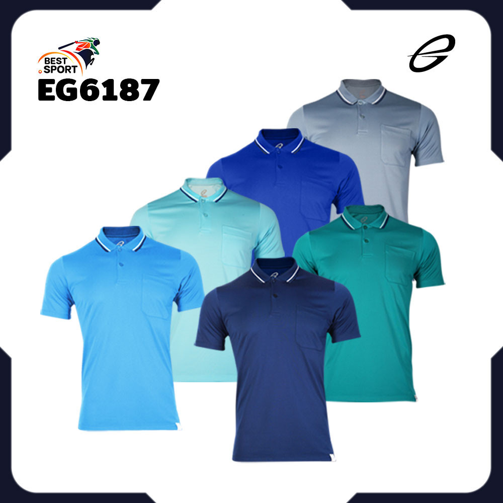 ส่งฟรีไม่มีโม้!! EGO SPORT เสื้อโปโลชายเบสิคแขนสั้น รุ่น EG6187 ชุด 2 แท้100%