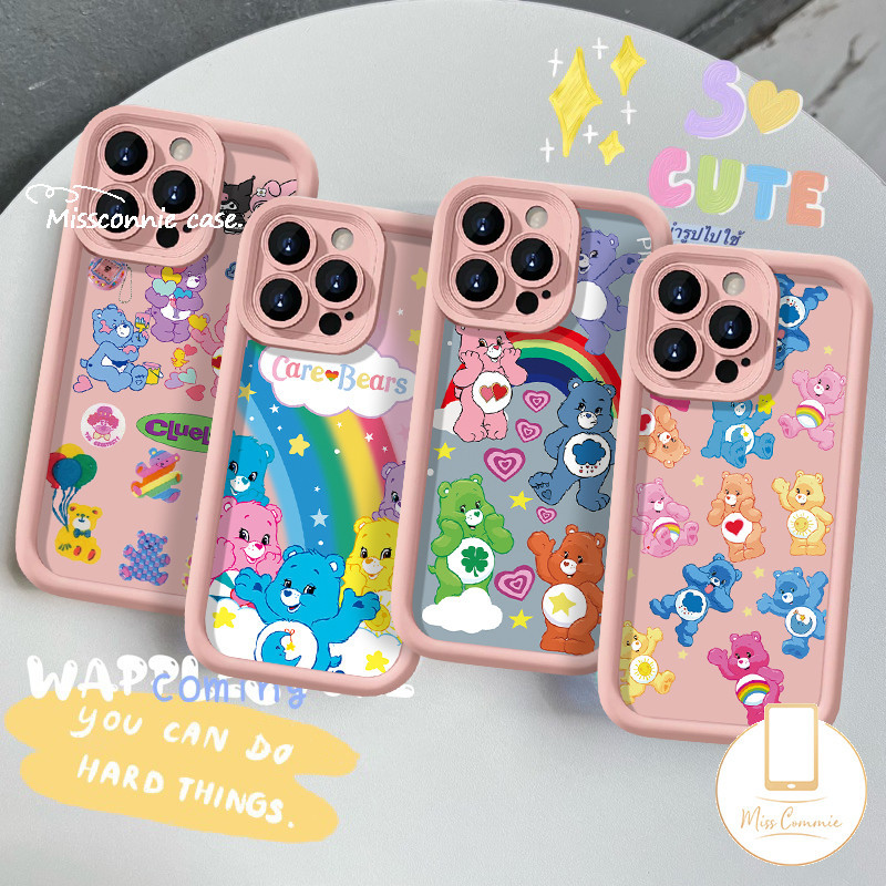 เคสโทรศัพท์มือถือ ลายหมีน่ารัก สีรุ้ง สําหรับ Samsung A14 A05 A03 A05s A50 A32 A53 A52s A12 A24 A15 A50s A10s A20s A11 A04s A13 A31 A51 A30s A03s A52 A04E A20 A54 A23 A34 A02s