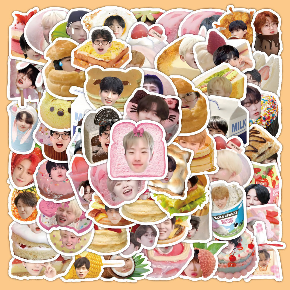 สติกเกอร์ ลายการ์ตูน Seven Food Avatar SVT Member Water Cup สําหรับติดตกแต่งโทรศัพท์มือถือ 63 ชิ้น