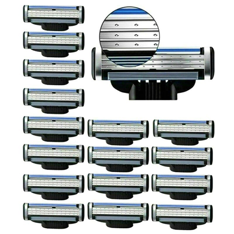16 ชิ้น/12 ชิ้น/8 ชิ้น/4 ชิ้นสําหรับ MACH 3 ใบมีดโกนชายตลับหมึกเติม