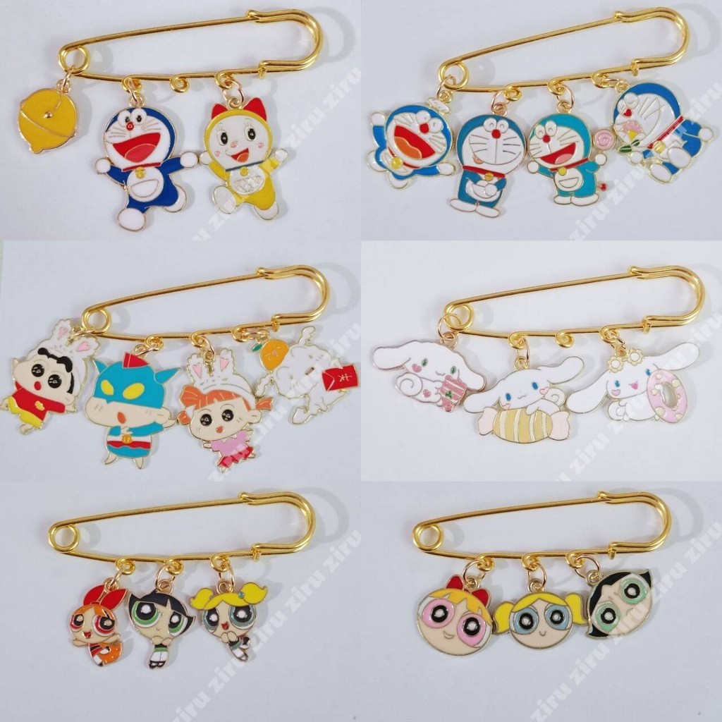 เครื่องประดับ เข็มกลัด รูปการ์ตูนโดราเอมอน ชินจัง เหมาะกับของขวัญ สําหรับเด็กผู้หญิง