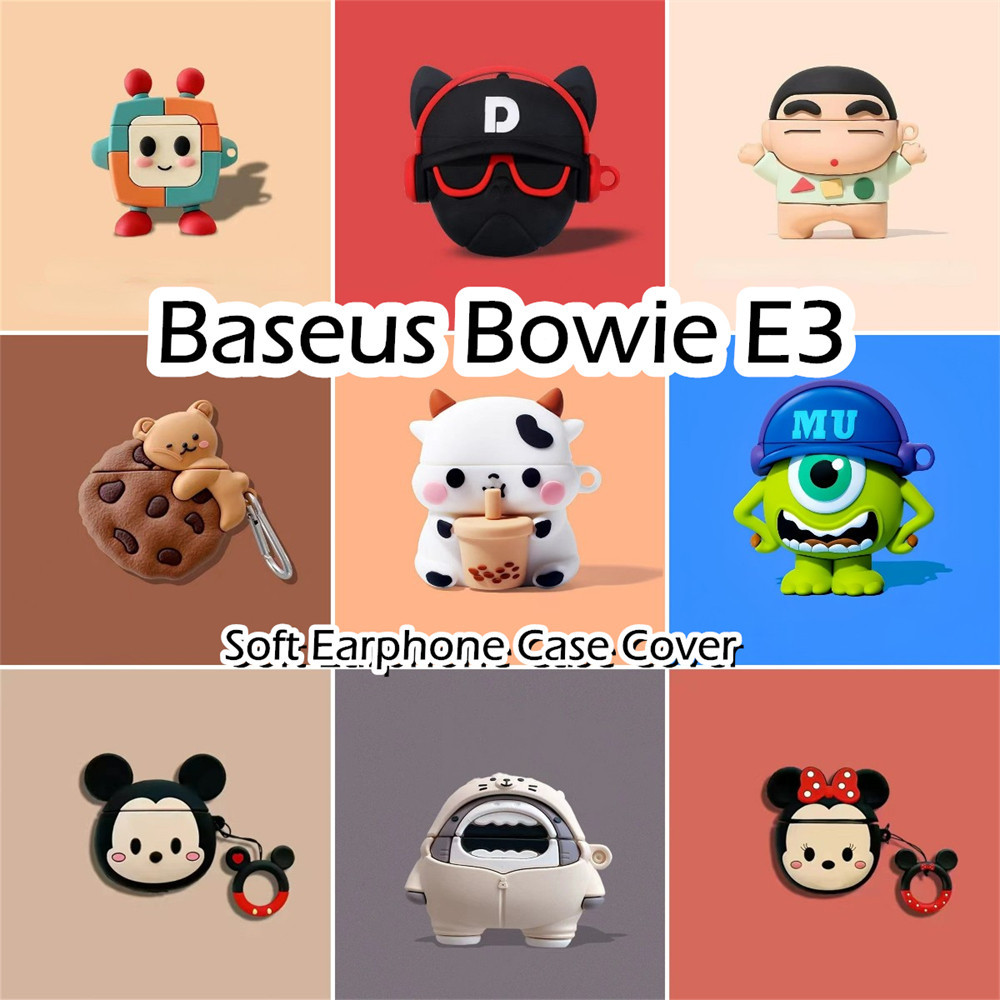 【พร้อมส่ง】นําไปใช้กับ Baseus Bowie E3 เคส Case เคสหูฟัง ทนต่อการตกหล่นและทนต่อการสึกหรอ ซิลิโคนนุ่ม เคส เคสหูฟัง NO.1
