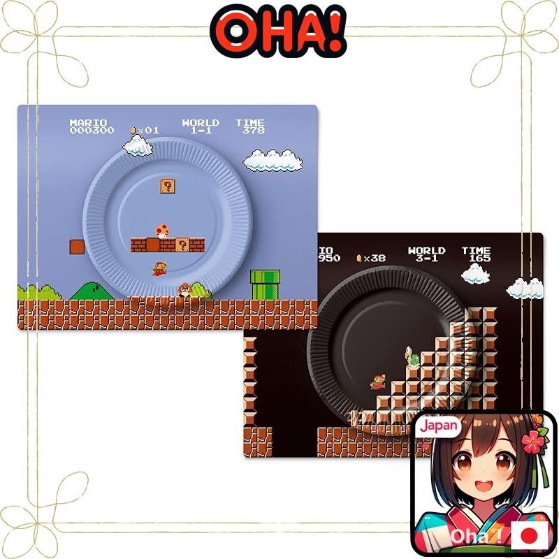 [ส่งตรงจากญี่ปุ่น] ชุดจานกระดาษ Super Mario Home &amp; Party (8-bit stage) สําหรับซื้อ
