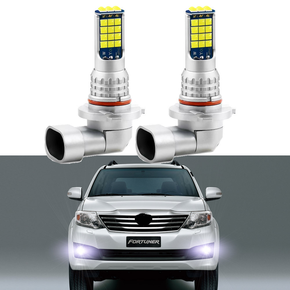 หลอดไฟตัดหมอก LED สีขาว สําหรับ Toyota Fortuner 2012 2013 2014 2015 2 ชิ้น