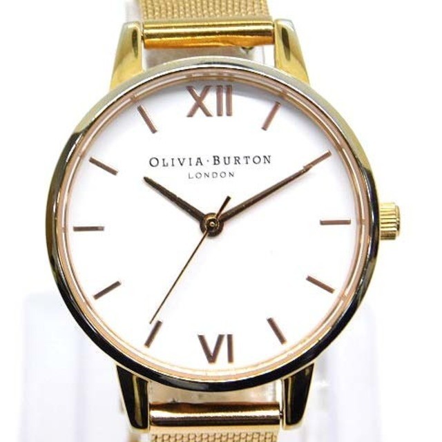 Olivia Burton OB046 Analog Quartz 3-Hand Gold Color Watch Direct from Japan Secondhand