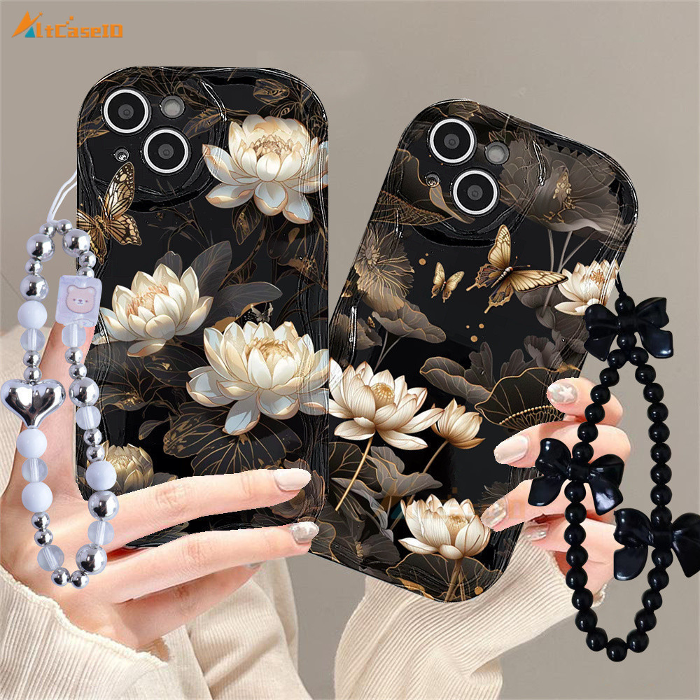 Gold Lotus และ Gold Butterfly และสร้อยข้อมือปลอก Hp Infinix Note 30 30 Pro Hot 30i 30 Play Note 12 G