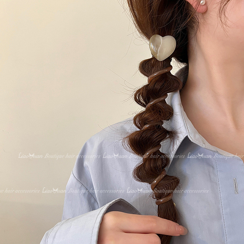 2024 สไตล์ใหม่ญี่ปุ่นเรียบง่ายฟองถักเปียหัวเชือกหญิงรักสายโทรศัพท์ผมแหวนผมหางม้าถักผมเครื่องมือที่มีประโยชน์ - รูปที่ 3