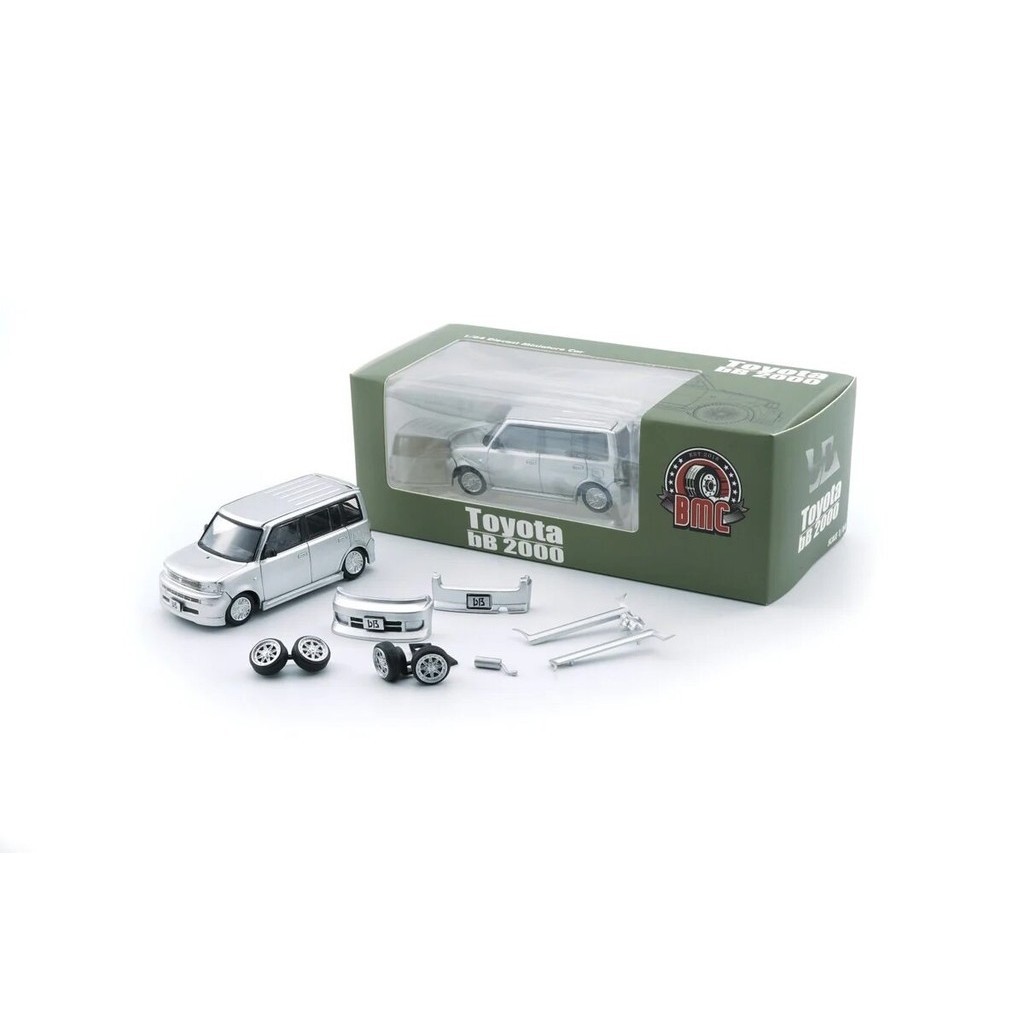 BM Creations 1:64 BMC Toyota bB 2000 - Silver - 64B0379
