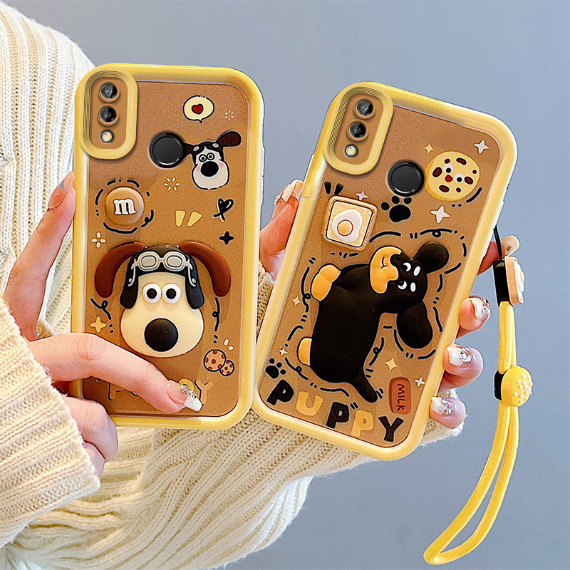 เคสซิลิโคนนิ่ม ลายการ์ตูนกราฟฟิตี้ 3D พร้อมสายคล้อง สําหรับ Huawei Y9 2019 Enjoy 9 Plus JKM-TL00 JKM