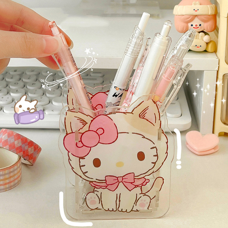 ฟิกเกอร์อนิเมะ ที่ใส่ปากกาอะคริลิค คิตตี้ คุโรมิ เดสก์ท็อปตกแต่งกล่องเก็บเครื่องเขียนรุ่นสะสม - รูปที่ 4