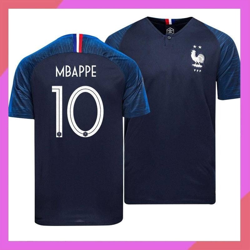 2018 France Soccer Jersey bogba home short sleeve two star Jersey MBAPPE 10