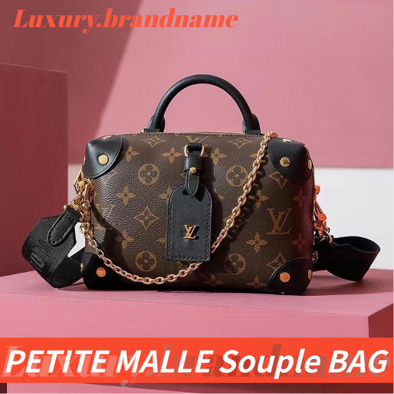 หลุยส์ วิตตอง LOUIS VUITTON LV PETITE MALLE Souple Crossbody Bagกระเป๋าโท้ทผู้หญิง