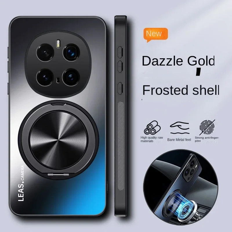 สําหรับ Huawei Honor Magic 7 Pro 8 Pro กรณี Hard Matte พร้อมแหวนขาตั้งแม่เหล็กป้องกันปกหลังสําหรับ Magic7 6 5 4 3 Pro Shell