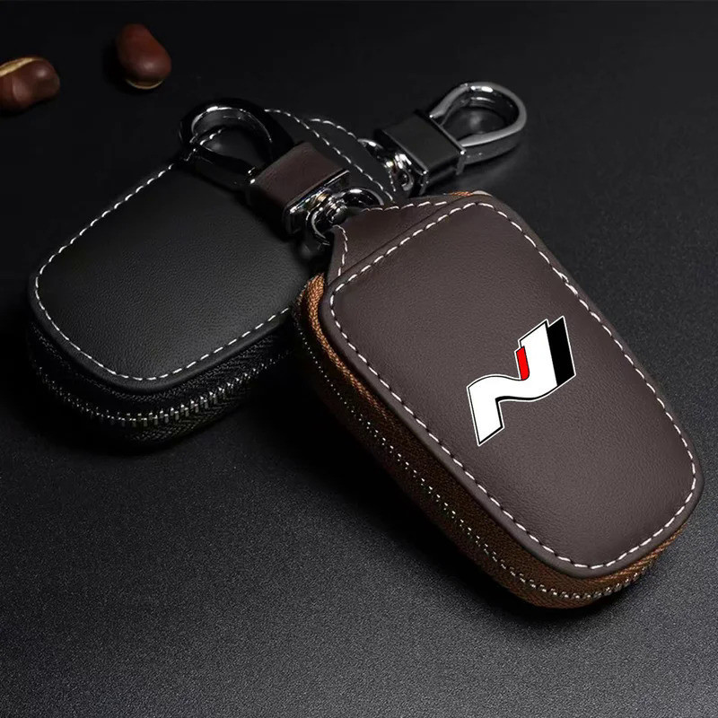 PU Car Remote Key Case Cover Shell keychain protect For Hyundai N Nline Logo Accent Tucson IX35 I20 