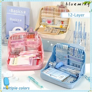 ดินสอ สีฟ้า2 ,90องศาขนาดใหญ่เปิดความจุขนาดใหญ่ปากกากระเป๋า,ม…