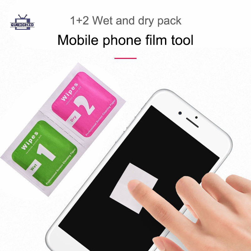 ผ้าทำความสะอาดหน้าจอสำหรับติดตั้งฟิล์มป้องกันหน้าจอมือถือทำความสะอาดเครื่องดูดฝุ่นเครื่องมือติดฟิล์มโทรศัพท์มือถือชุดฟิล