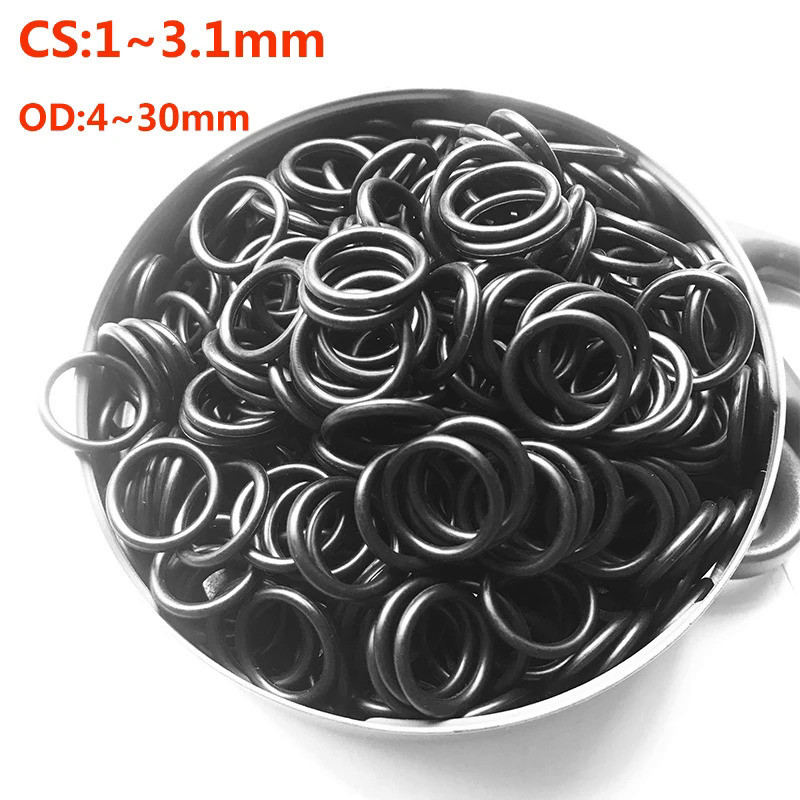 NBR Rubber Ring Thickness 1 1.5 2 2.5 3mm Rubber Ring NBR Sealing O-Ring  Nitrile Butadiene Rubber S