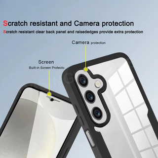 สําหรับ Galaxy A56 Galaxy A26 A36 A16 A53 A35 A55 A25 A15 A34 A54 A17 A07 LTE 4G 5G 2025 360 เคสโทรศัพท์ Plus ฝาครอบ 360° สองด้านซิลิโคนอ่อนนุ่มกันกระแทกป้องกันปกหลัง