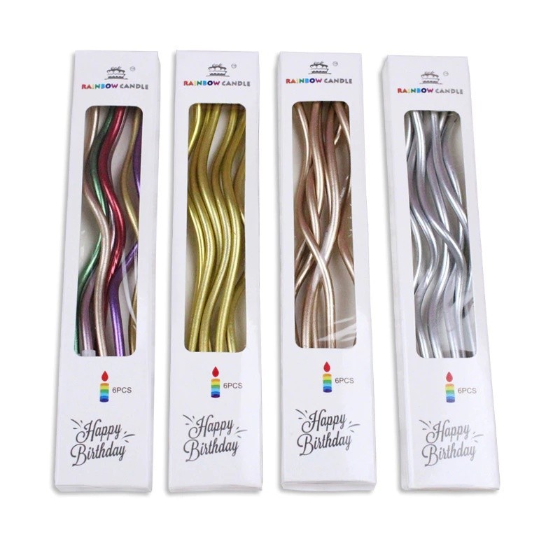 ถูก สุด<พร้อมส่งในไทย 🇹🇭> เทียน Happy birthday 🎂 เทียนเกลียว ก้านหยัก เทียนวันเกิดสีพาสเทล เทียนหยัก - รูปที่ 7