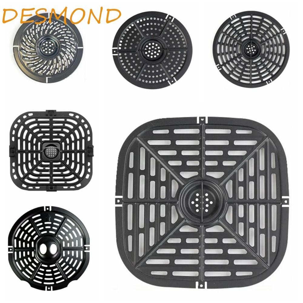 Delmond กระทะย่างหม้อทอดอากาศ,แผ่นทอดอากาศทรงกลมสี่เหลี่ยม,ชิ้นส่วนชั้นวางเกรดอาหารไม่ติดไม่มีตะกร้า BPA Crisper อุปกรณ์เสริมหม้อทอดอากาศ