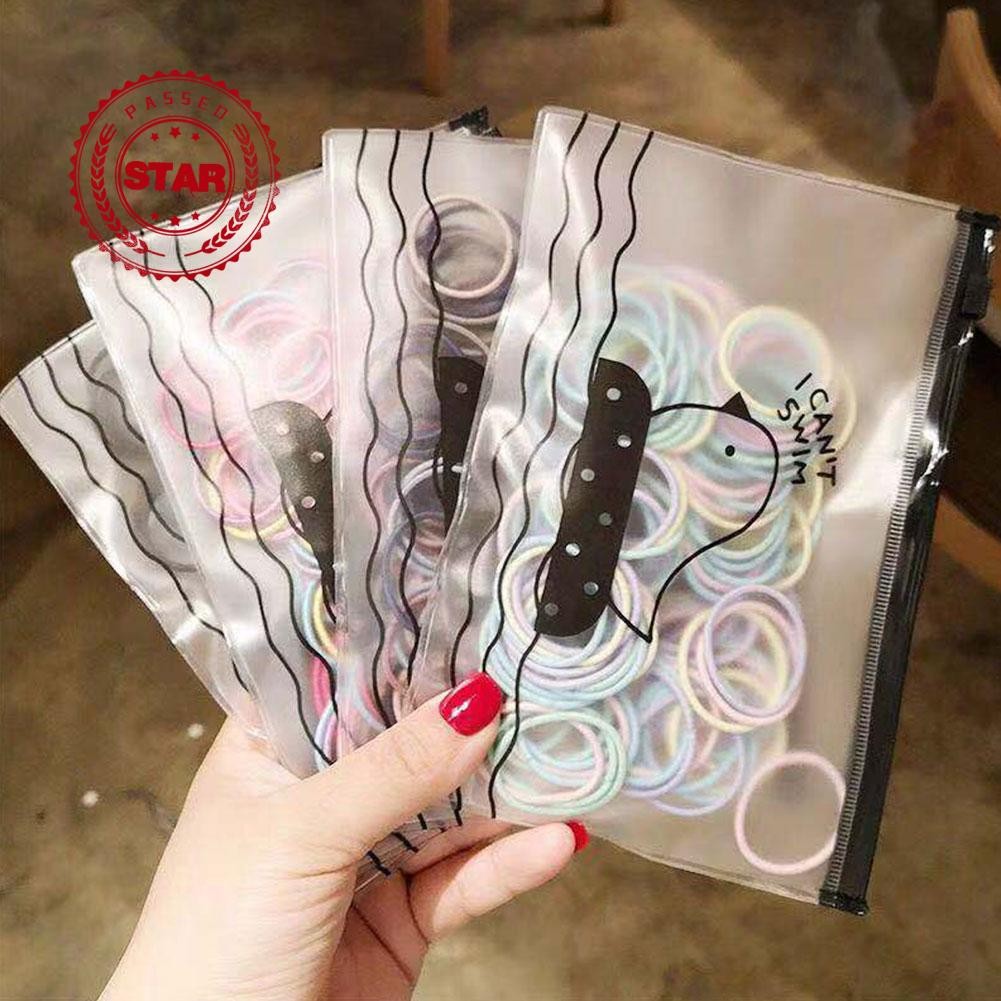 100 ชิ้น Influencer InsบางหัวเชือกยางBand Head Tieเกาหลีผมหญิงเชือกน่ารักI2f2