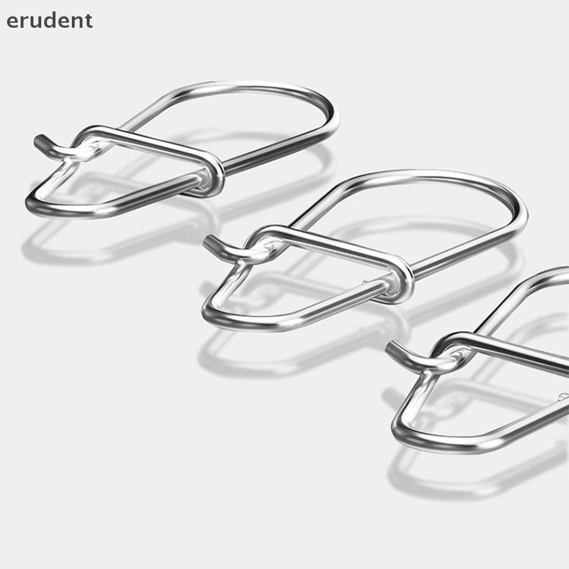 Erudent 100 ชิ้นคลิปตกปลา Fast Crankbait Snaps เหยื่อตกปลาตัวเชื่อมต่อตกปลาน้ําเค็ม Duo ล็อคล่อสแตนเลสใหม่