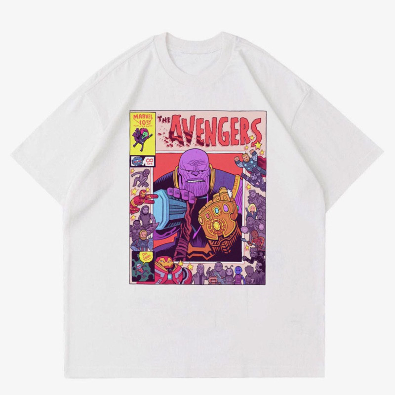 แฟชั่นใหม่ล่าสุด เสื้อยืด lTHE AVENGERS DESIGN ด้านหน้า | เสื้อยืด ลาย The AVENGERS VINTAGE | เสื้อ 