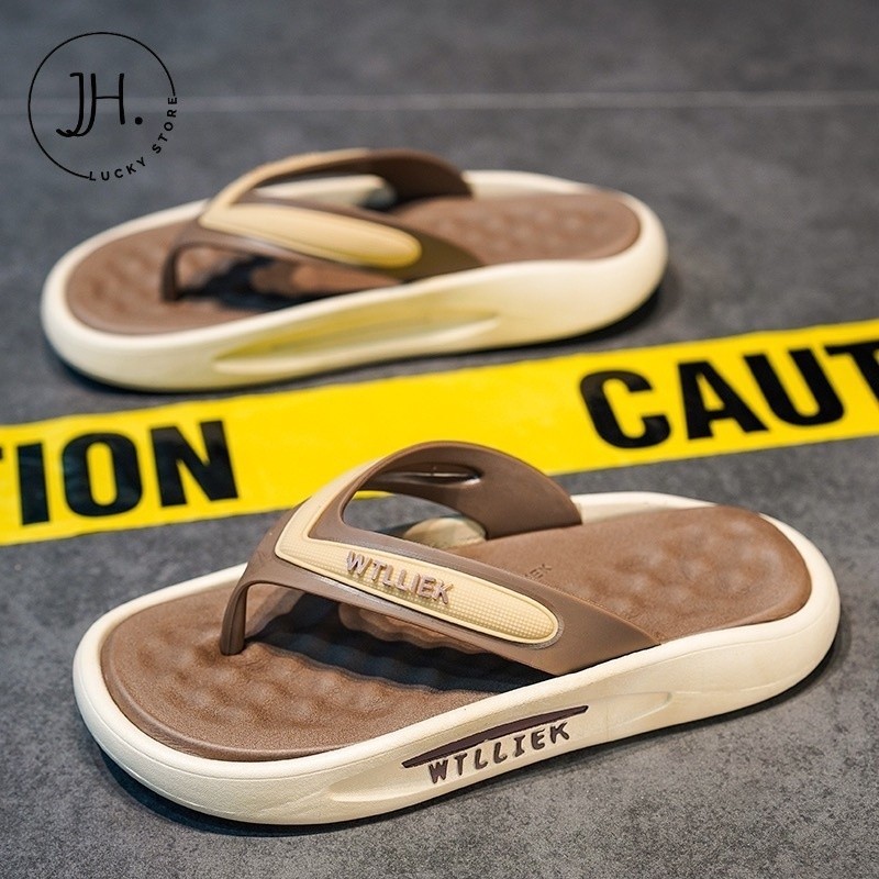 JH.lucky รองเท้าแตะเพื่อสุขภาพ มีกันลื่น รองเท้าแตะผู้ชาย #sc08