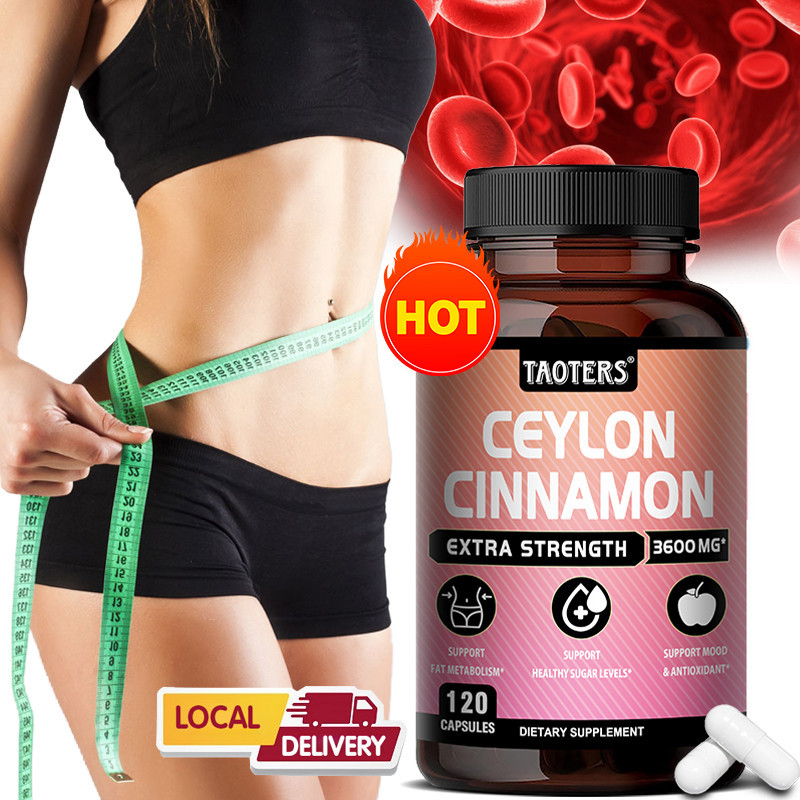 แคปซูลอบเชย Ceylon - 3600 มก. รองรับคอเลสเตอรอล น้ําตาลในเลือด สุขภาพหัวใจ และรองรับภูมิคุ้มกัน