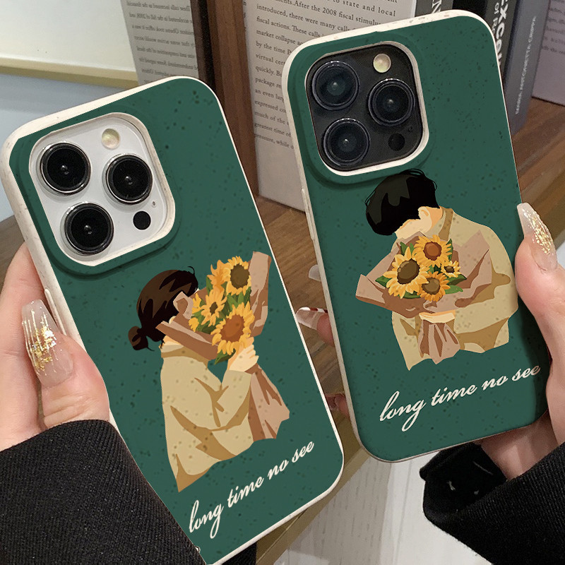 สำหรับ iPhone 11 13 For เคสไอโฟน14 15 12 Pro Max X XR XS MAX 6 7 8 14 15 Plus 12 13 MINI คู่รักซีรีส์ Sunflower รุ่น เคส ราคา ถูกที่สุด ดีลบีเคเค แกลเลอรีภาพที่ 3