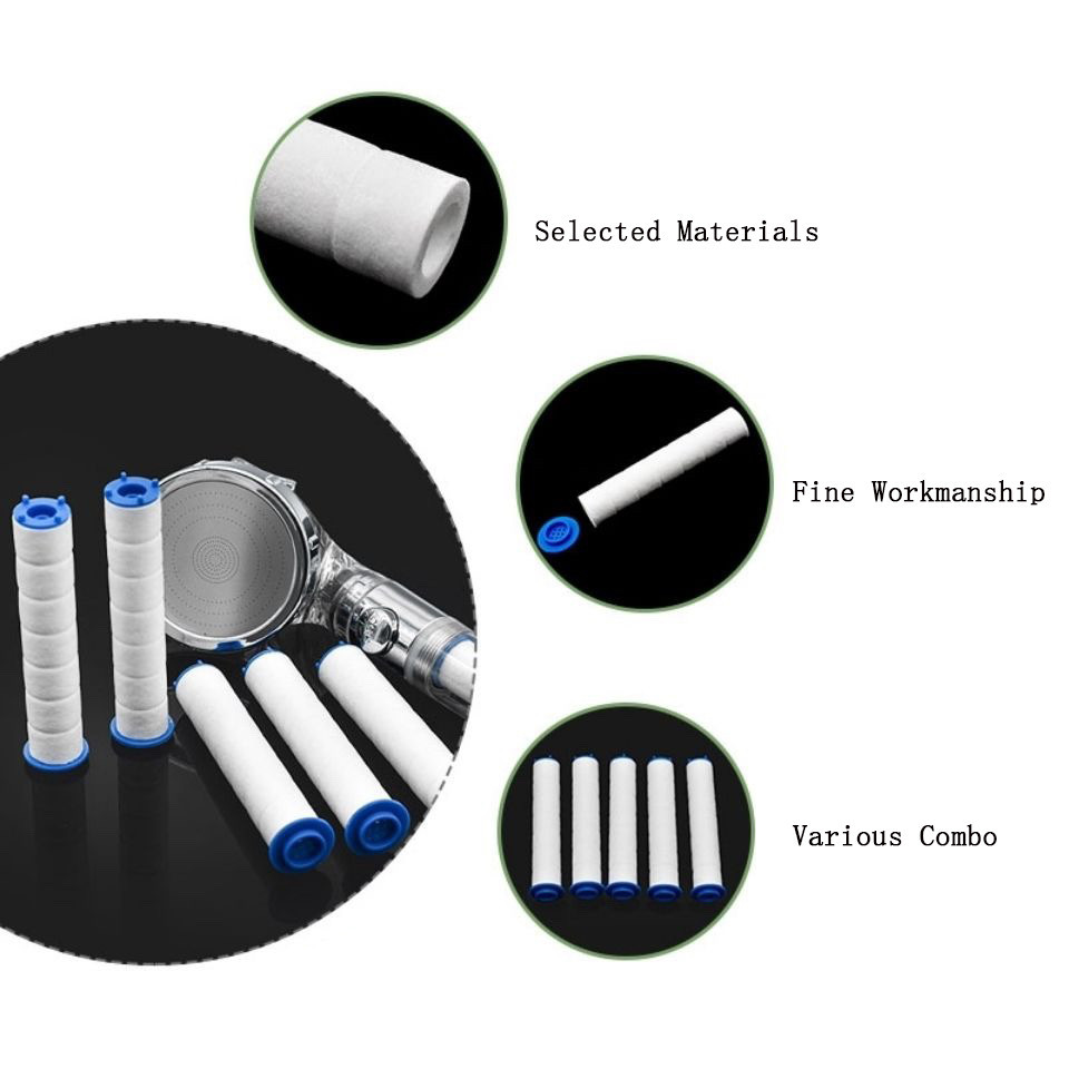 ชุดเปลี่ยนไส้กรองหัวฝักบัว - 9.5 ซม. ตลับผ้าฝ้ายสําหรับกําจัดคลอรีน/ฟลูออไรด์ - รูปที่ 4