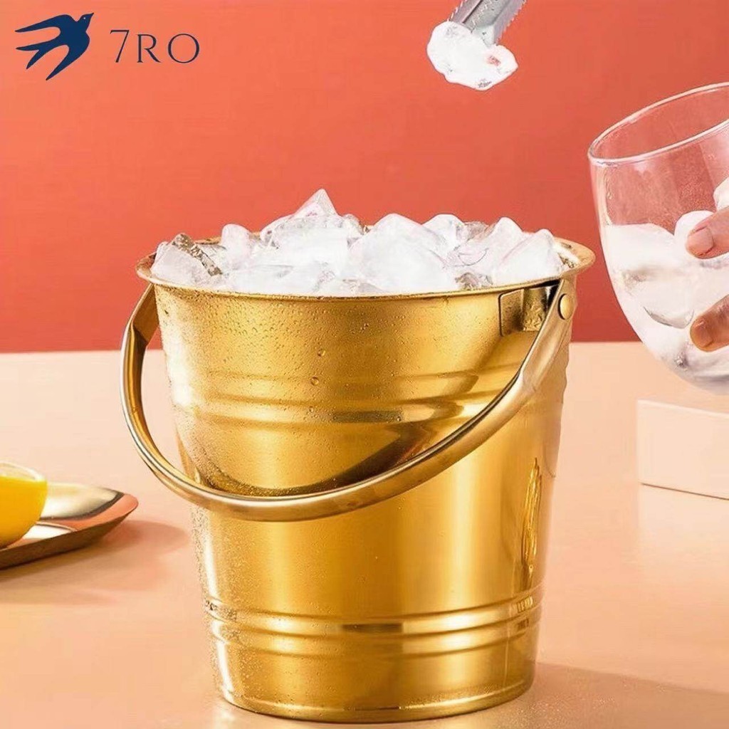 ถังน้ำแข็งสแตนเลสในครัวเรือน, ถังบาร์, ถังแชมเปญ, เบียร์เย็นและไวน์แดง, ถังใส่ขนมสีทองและสีเงิน, ถังอเนกประสงค์ - รูปที่ 4