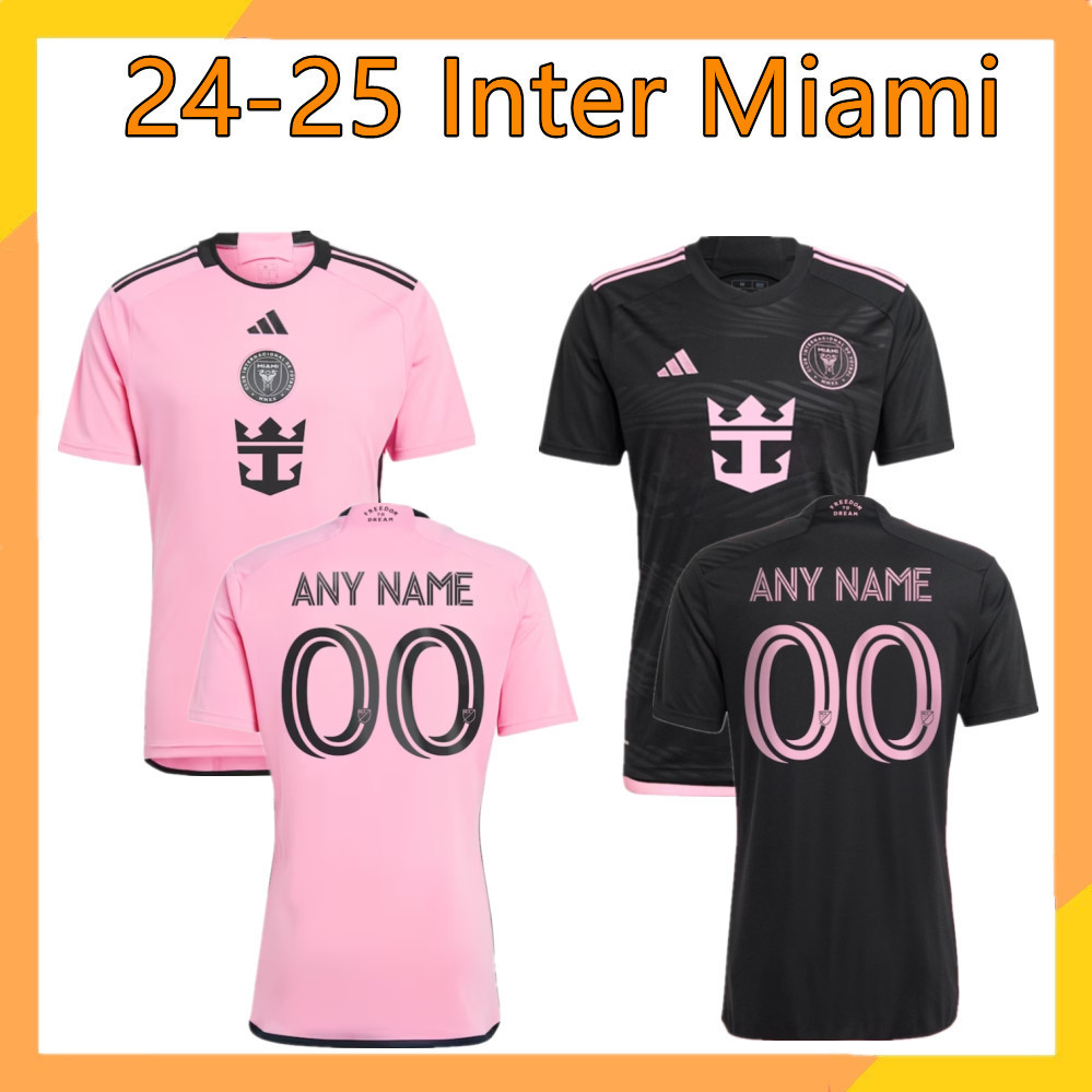 เสื้อกีฬาแขนสั้น ลายทีมชาติฟุตบอล Inter Miami Jersey 24-25 ไซซ์ S-4XL สําหรับผู้ชาย