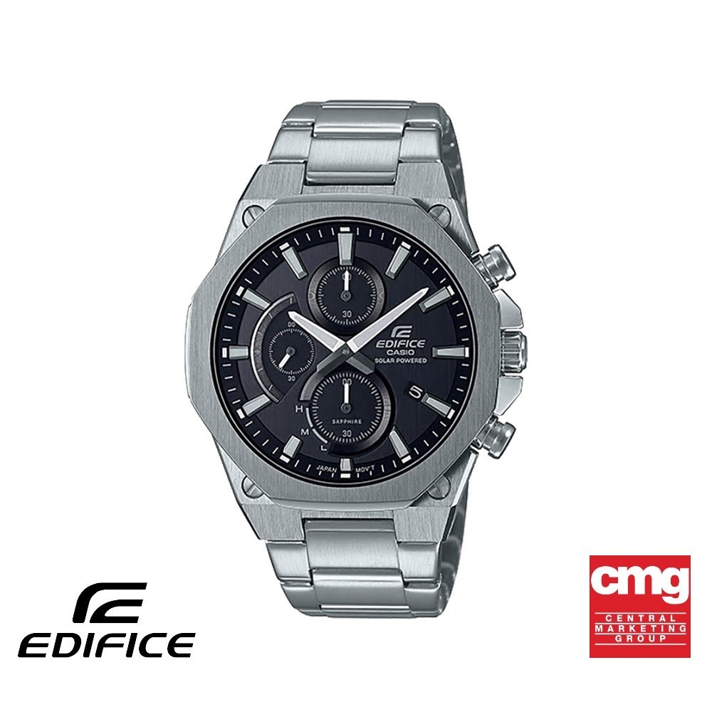 CASIO นาฬิกาข้อมือผู้ชาย EDIFICE รุ่น EFS-S570D-1AUDF วัสดุสเตนเลสสตีล สีดำ