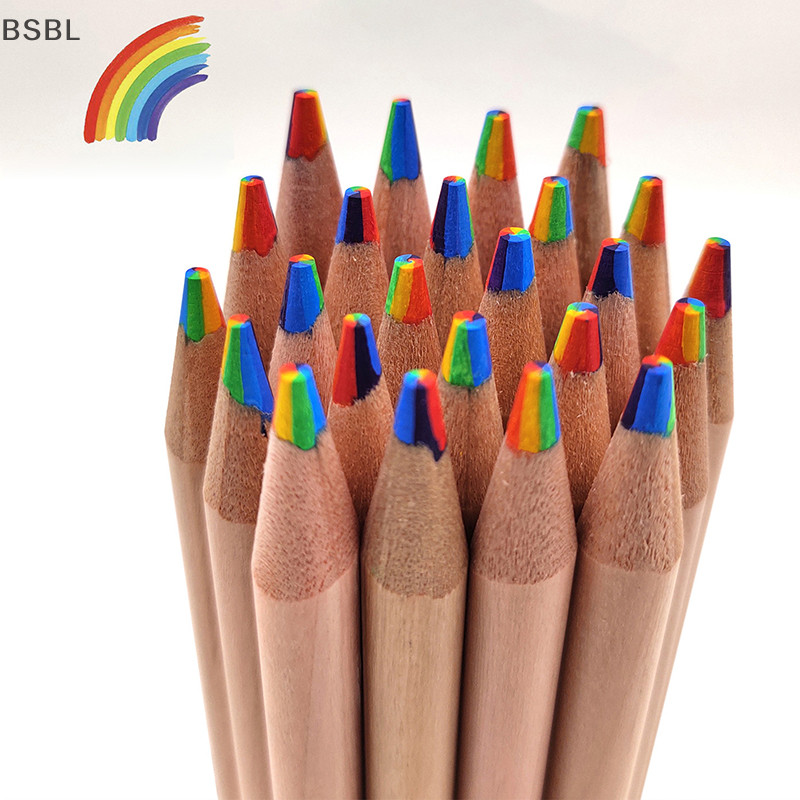 Bsbl ดินสอสี ไล่โทนสี 7 สี สําหรับวาดภาพระบายสี 1 ชิ้น