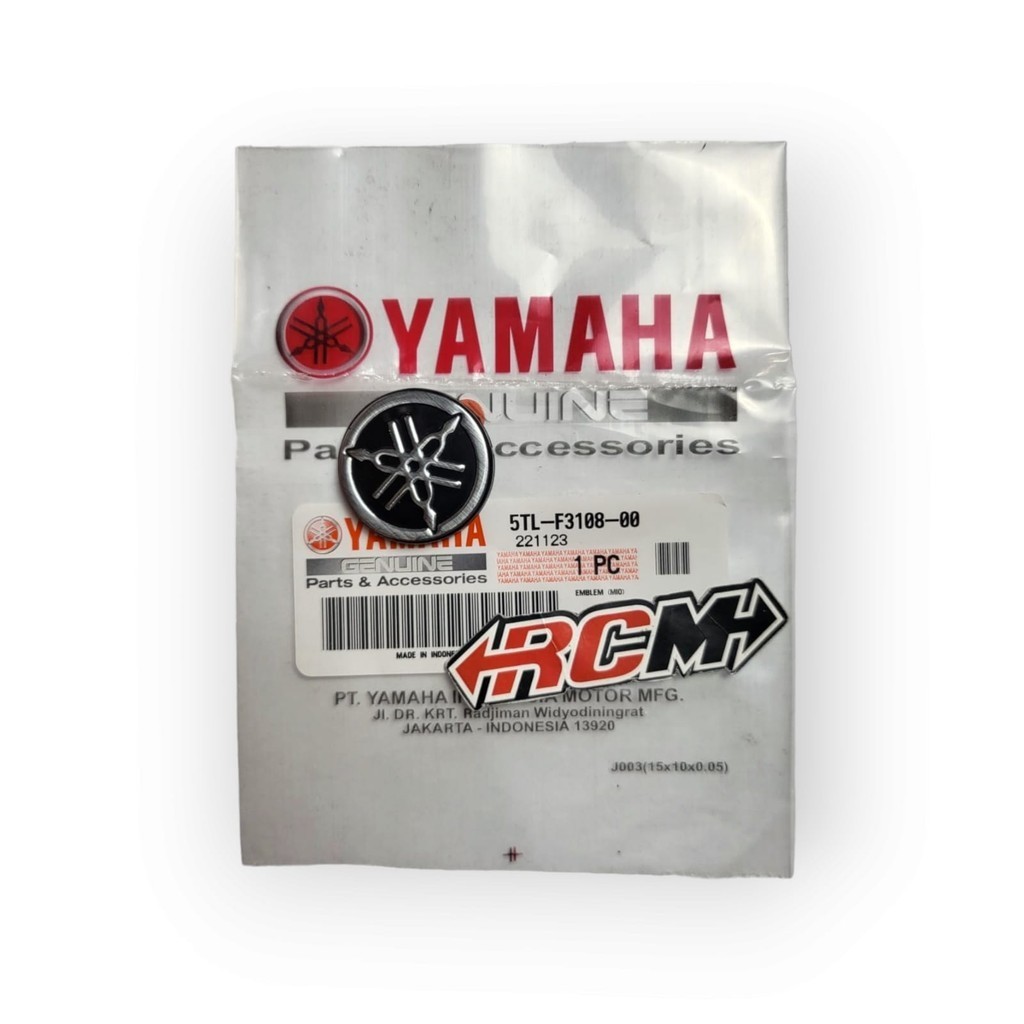 5TL-F3108-00 EMBLEM โลโก้ PANEL CENTER TIE JUPITER Z BURHAN MIO M3 SMILE U XEON RC JUPITER MX 135 ให