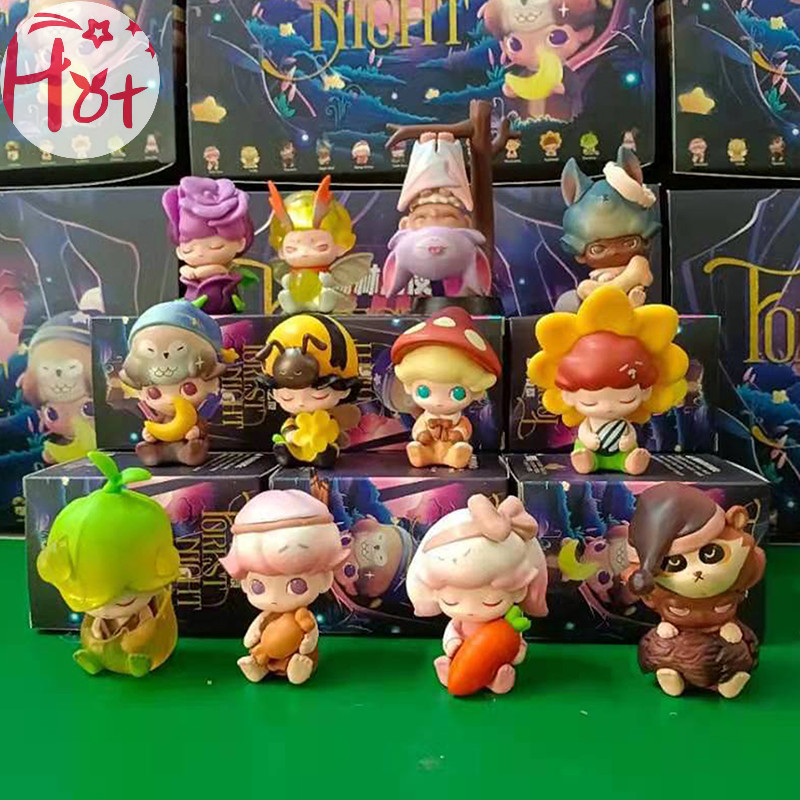 Ge กล่องสุ่ม ฟิกเกอร์ Forest Night Series ของขวัญวันเกิดเด็ก 1 ชิ้น