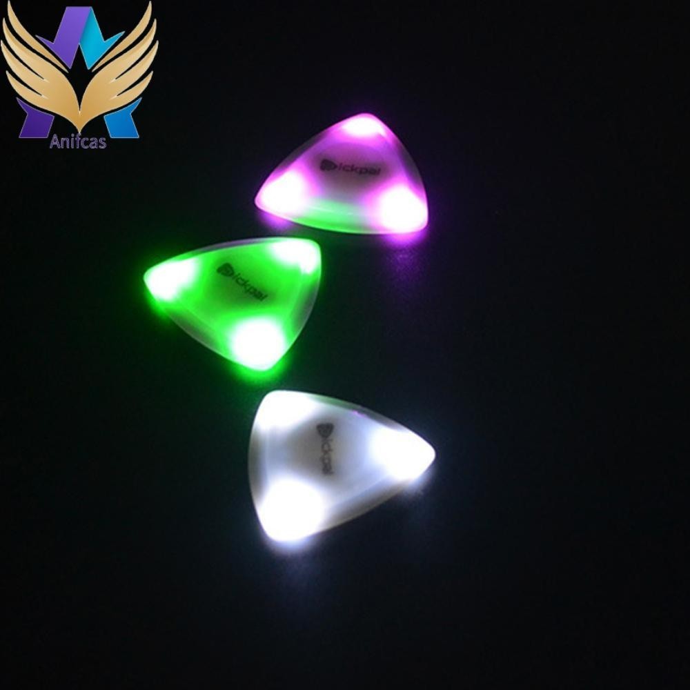 ปิ๊กกีตาร์อะคูสติกเรืองแสง พร้อมไฟ LED แบบสัมผัส เรืองแสง สําหรับเบส