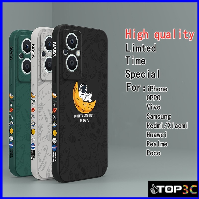 เคส Realme C67 C55 C53 C51 C35 C33 C30S C30 C21Y C25Y C20 C11 2021 C17 7i C15 C11 เคสโทรศัพท์มือถือ ลายอวกาศ Nasa TKR สําหรับ