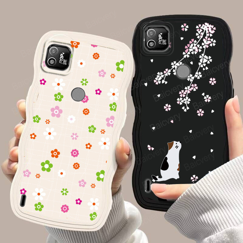 Tecno POP 4 LTE / POP4 LTE เคสแฟชั่น เพ้นท์ลาย สีสัน TPU นิ่ม ซิลิโคน เคสโทรศัพท์ แบบเต็ม