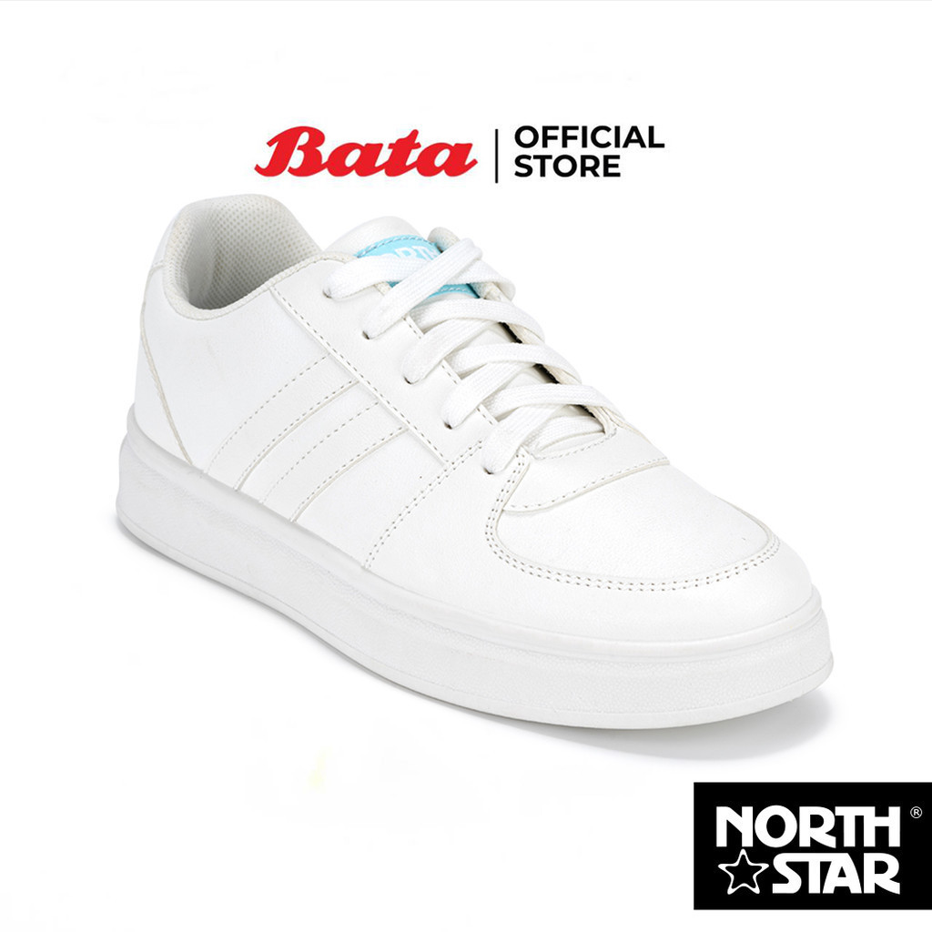 Bata บาจา by North Star รองเท้าผ้าใบสนีคเกอร์แฟชั่น แบบผูกเชือก ดีไซน์เรียบหรู สวมใส่ง่าย สำหรับผู้หญิง สีขาว 5201108 สีดำ 5206108