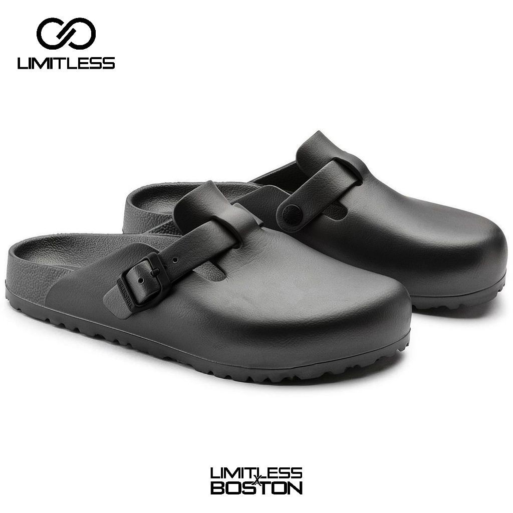 ABITUSSHOP LIMITLESS Boston Mens Slip On Sandals ผู้ชายอินเทรนด์ Slop รองเท้าแตะ Casual Slip On Size 36 - 44