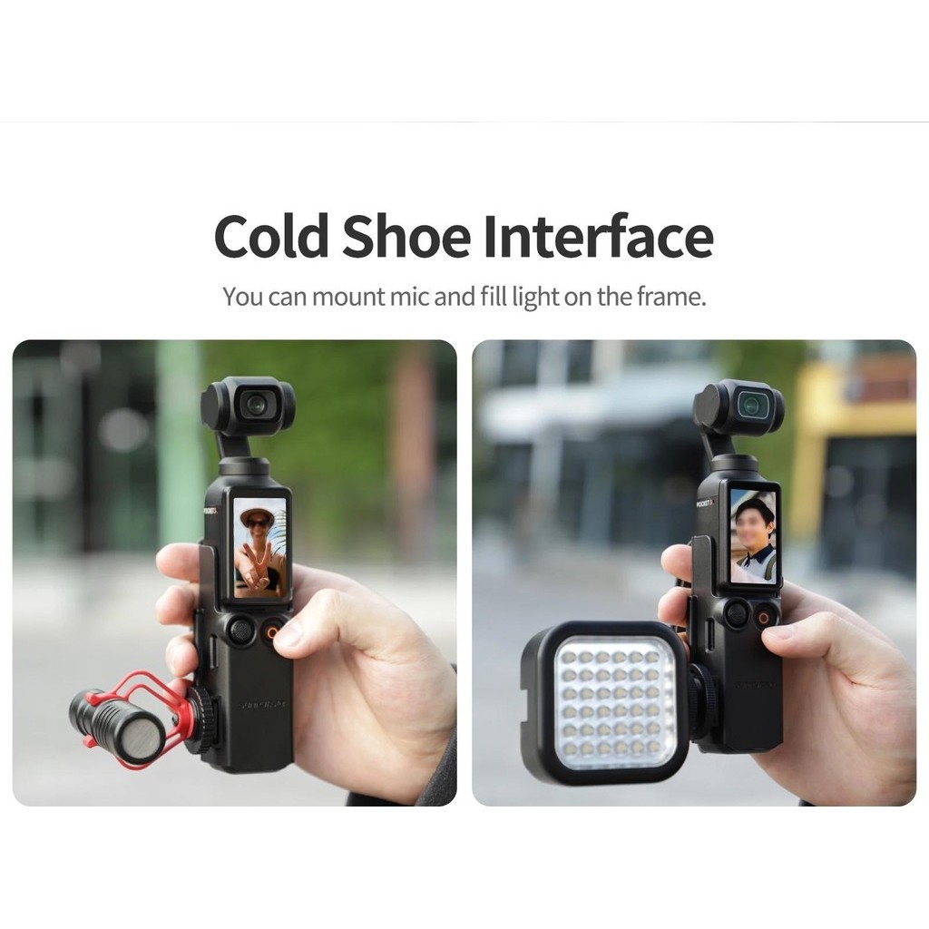 กรอบแฮนด์ขยายสําหรับ DJI Pocket 3 เคสป้องกัน Lanyard Expansio ฝาครอบมือจับสําหรับ Pocket3