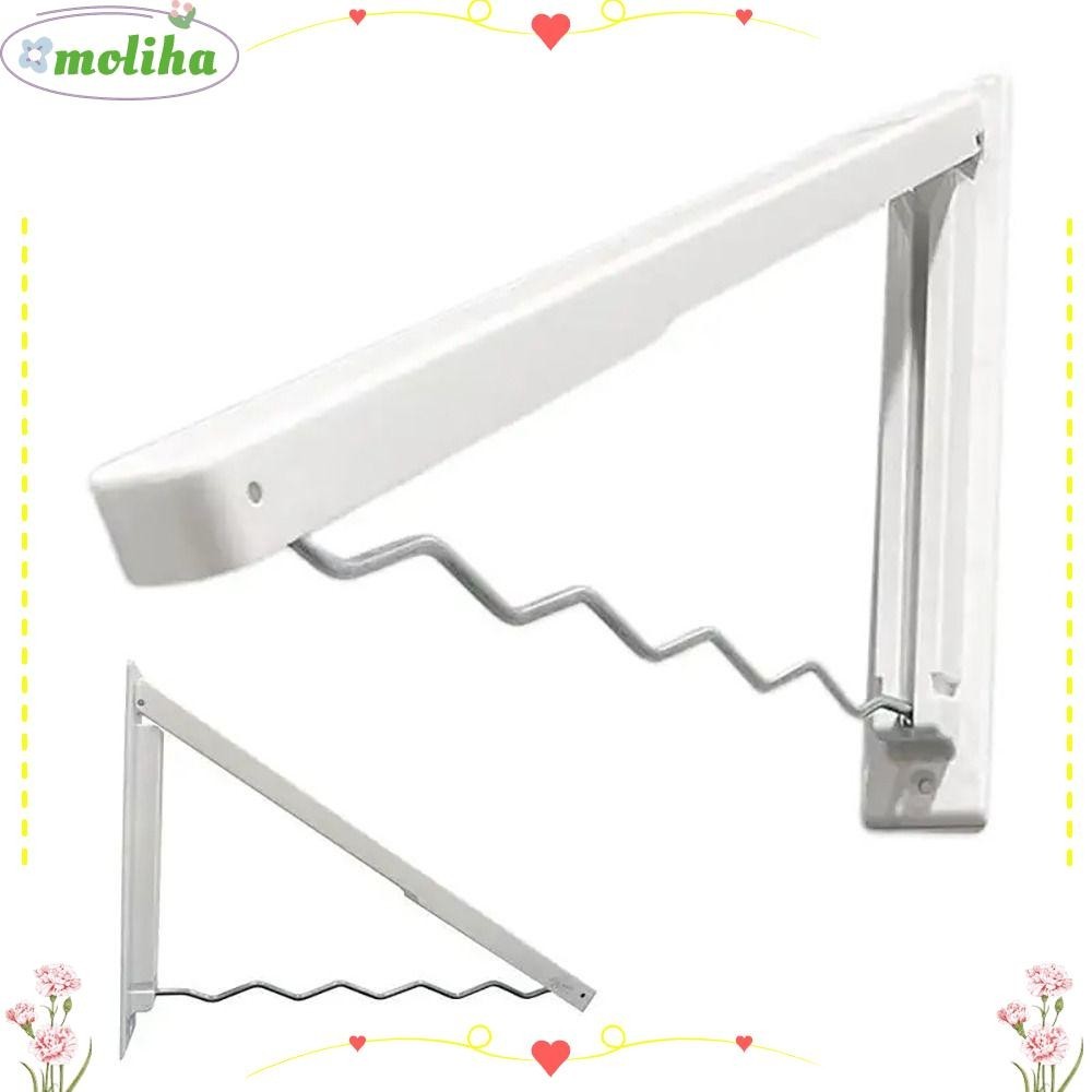 Moliha ไม้แขวนเสื้อ พับเก็บได้ ประหยัดพื้นที่ มีกาวในตัว สําหรับตั้งแคมป์ ตากผ้า