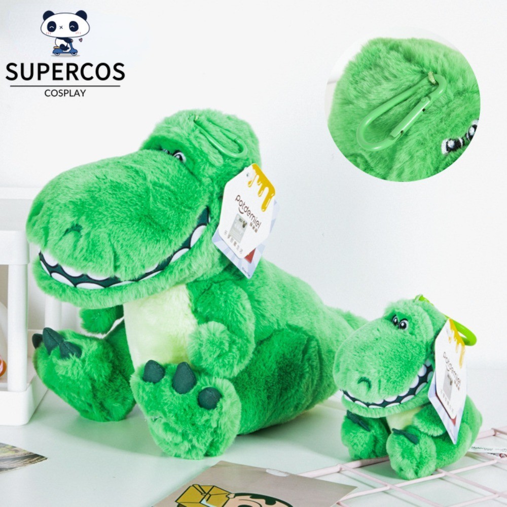 Toy Story Rex ไดโนเสาร์ตุ๊กตาตุ๊กตาของขวัญสําหรับเด็กผู้หญิงกระเป๋าสะพายโยนหมอนพวงกุญแจจี้ของเล่น