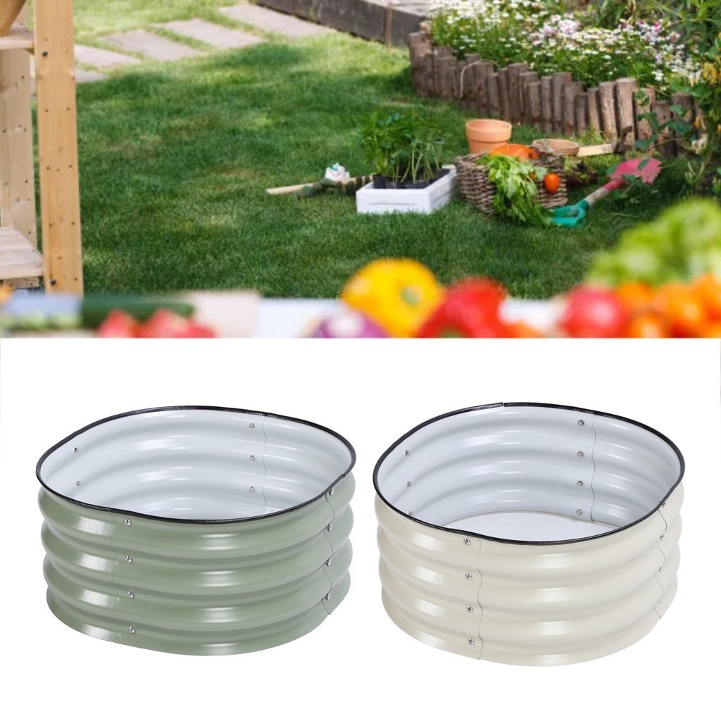 GardeingH 60x60x28 ซม. Planter Garden กล่องสแตนเลสเปิดด้านล่างปลอดภัยยกเตียงสวนสำหรับ Home School