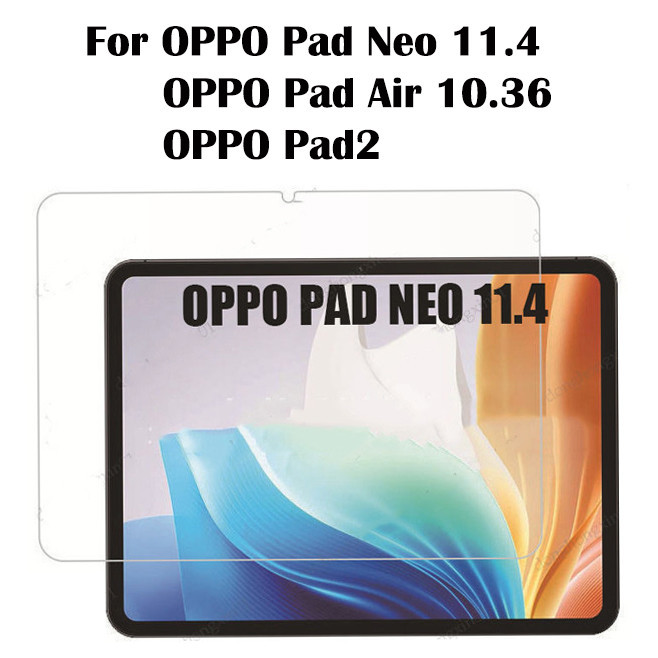 ฟิล์มกระจกนิรภัยกันรอยหน้าจอ 9H Tempered Glass Screen FOR Oppo Pad Neo 11.4 Pad 2 Pad Air 10.36 กระจกกันรอยแบบใส,ฟิล์มใส