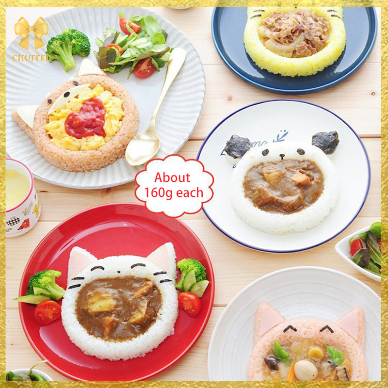 Chuffed> แม่พิมพ์ตัดข้าวปั้น ซูชิ โนริ แซนวิช ลายการ์ตูนแมว หมีน่ารัก DIY อุปกรณ์เสริม สําหรับห้องครัว 1 ชิ้น
