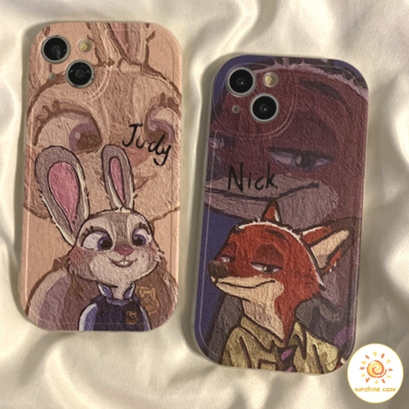 [ส่วนลด]เคสโทรศัพท์มือถือคู่รัก Zootopia เคส ไอโฟน 11 For iPhone11 12 13 14 15 Pro MAX X XS XR XS 6 7 8 Plus SE 2020