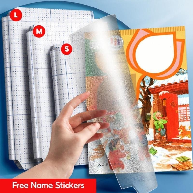 แผ่นฟิล์มใส เนื้อแมตต์ มีกาวในตัว กันน้ํา สําหรับปกหนังสือ โน้ตบุ๊ก เครื่องเขียนนักเรียน 10 แผ่น ต่อชุด